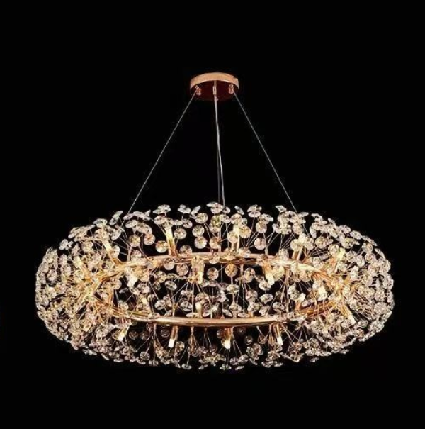 Dandelion crystal pendant light luxury living room light bedroom dining room high-end crystal pendant light modern creativity
