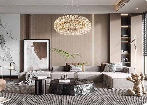 Dandelion crystal pendant light luxury living room light bedroom dining room high-end crystal pendant light modern creativity