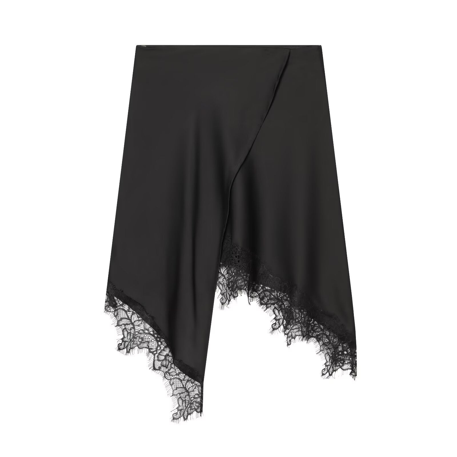 Irregular lace patchwork skirt