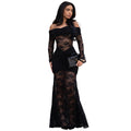 Fashion Women's Sexy One-Shoulder Lace Bodycon Dress
