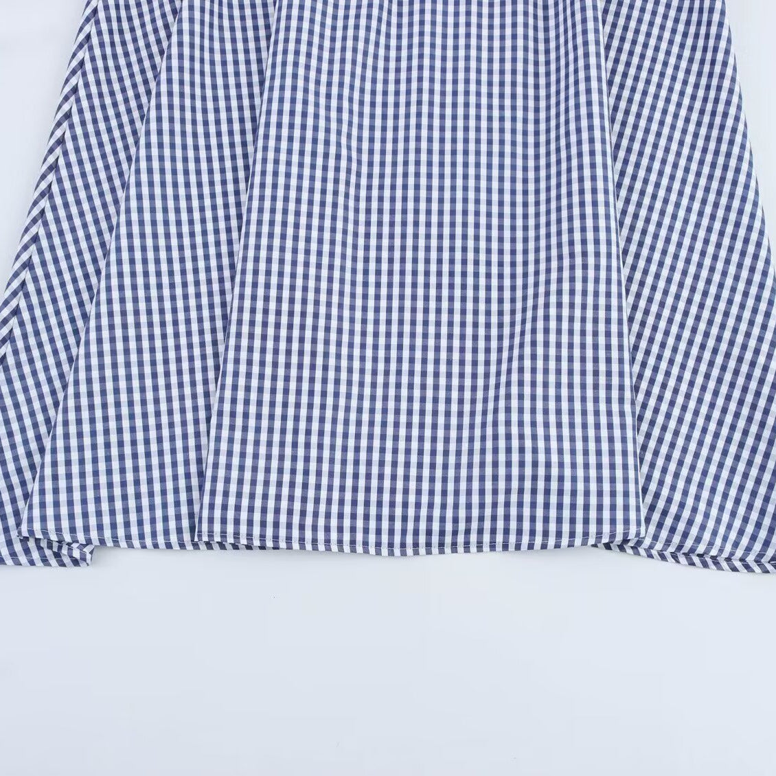 Women's Dress Classic Versatile Plaid Waist-Cinching Tie-Up Dress