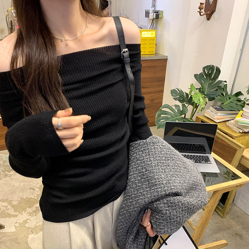 fitted inner layer knit top for women,  elegant and wearable