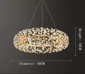 Dandelion crystal pendant light luxury living room light bedroom dining room high-end crystal pendant light modern creativity
